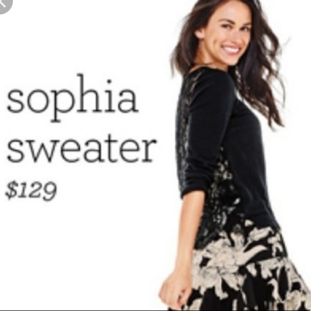 CAbi Sophia Sweater - Black and Cream